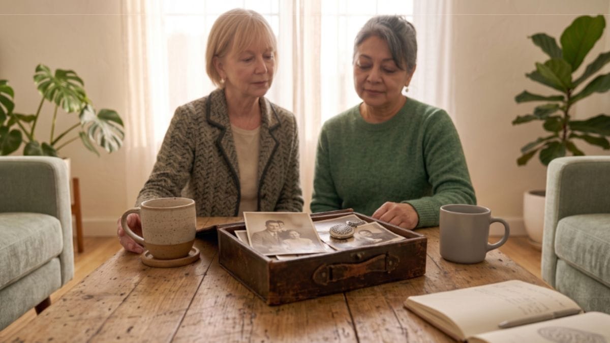 A compassionate one-on-one spiritual guidance and grief support session.