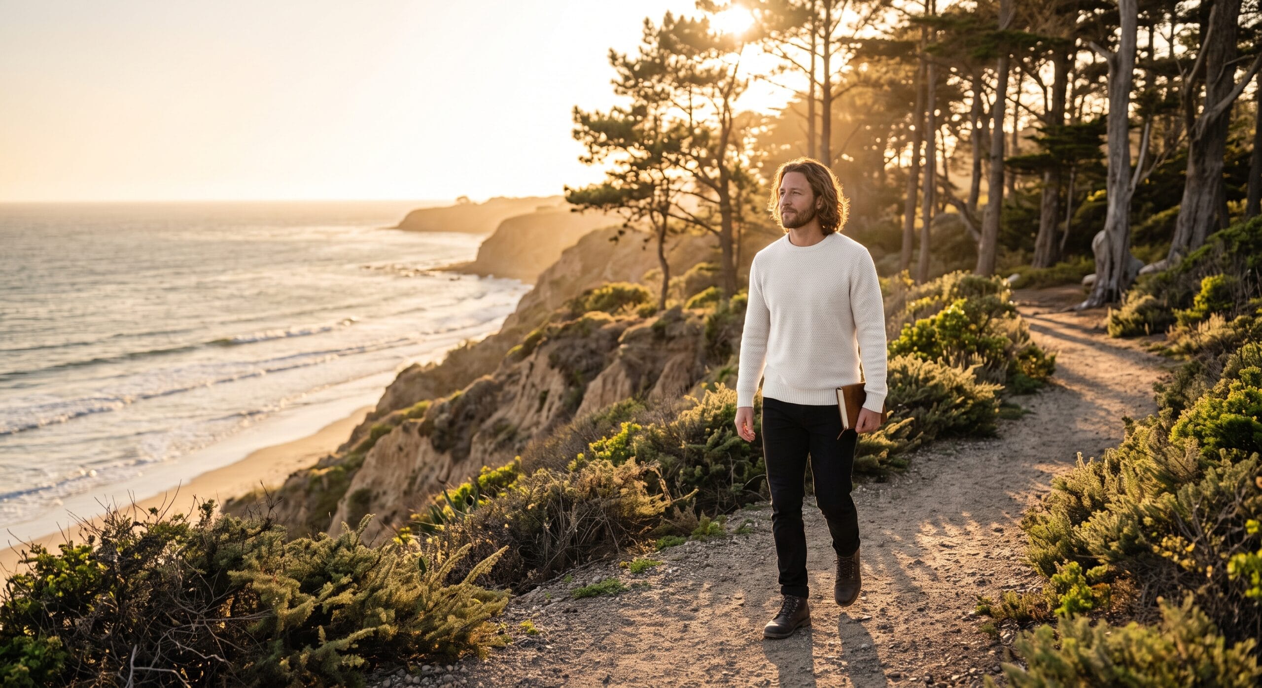 Intuitive Consulting vs Life Coaching 3 A person walking with confidence down a sunlit path, symbolizing long-term growth through life coaching.