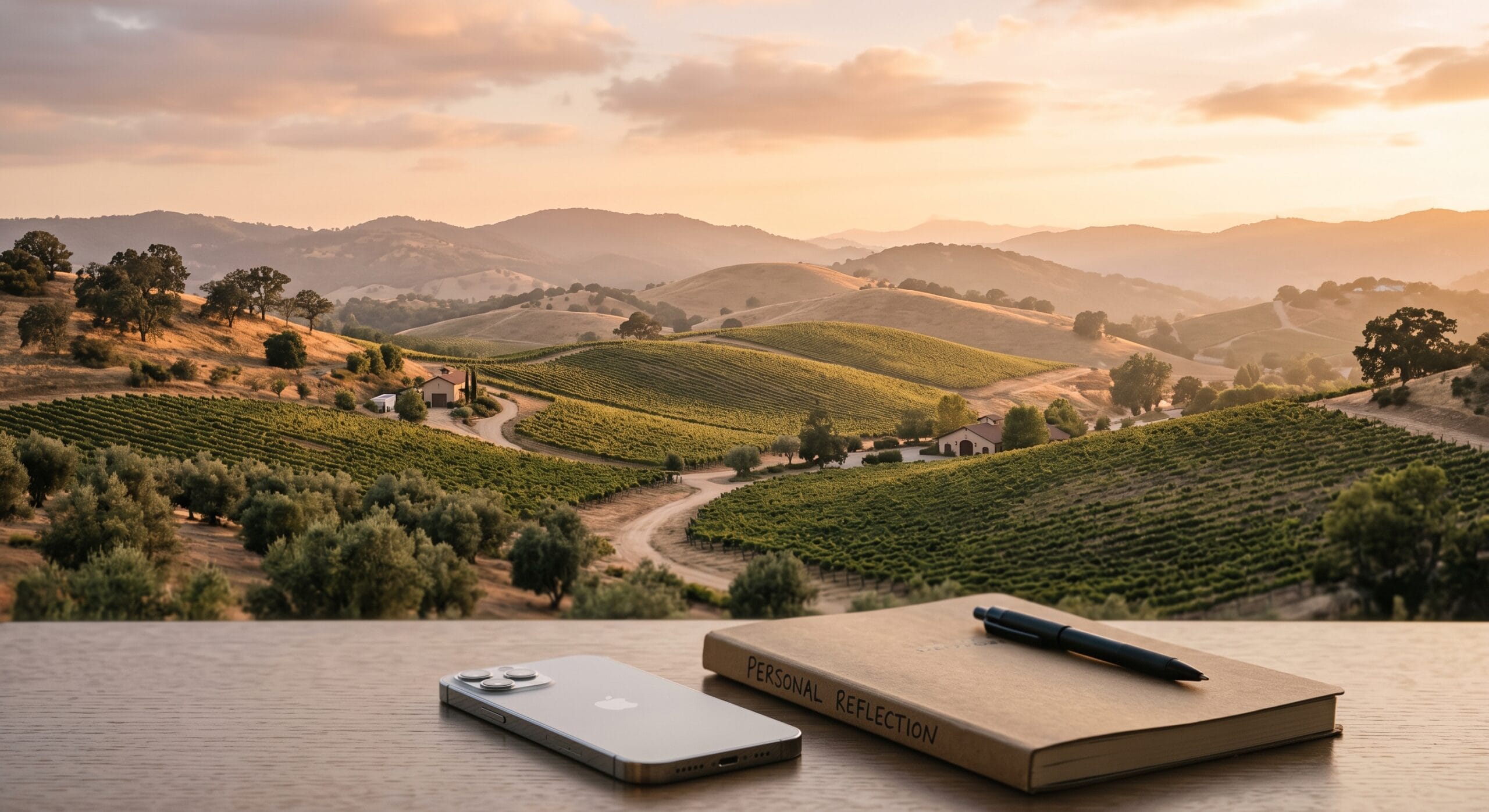 A calming, grounded view of the Temecula landscape, symbolizing the clarity and fresh perspective offered through a Clarity Call with Infinite Wisdom Consulting.
